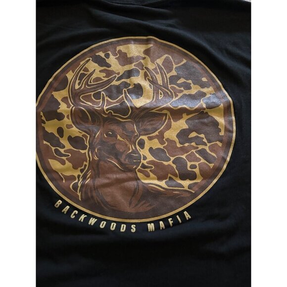 Backwoods Mafia Buck Deer Black Logo T-shirt men’s size m - Picture 2 of 5